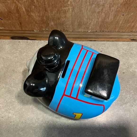 Thomas the Tank Engine 1 Blue Ceramic Piggy Bank, Raph Coin Bank - Picture 5 of 7